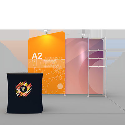 30ft Curved Trade Show Exhibition Display บูธแสดงสินค้าอลูมิเนียมสำหรับงาน CES
