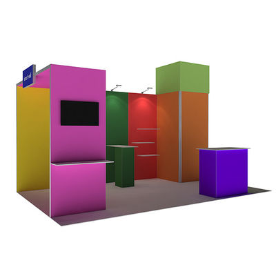 3x3 3x4 3x5 บูธแสดงสินค้าแบบพกพา Walls Modular SEG Fabric System