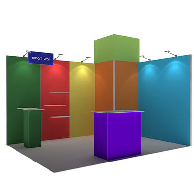 3x3 3x4 3x5 บูธแสดงสินค้าแบบพกพา Walls Modular SEG Fabric System