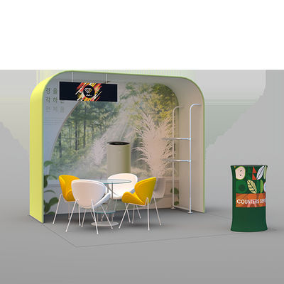 12ft 3D Backwalls ฉากหลังนิทรรศการยืนแสดงแบนเนอร์น้ำหนักเบา 10x20