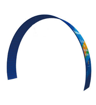 EZ Tube Arch Tension Fabric ลูกโป่ง Arch ยืนแสดงฉากหลังโลหะรอบ
