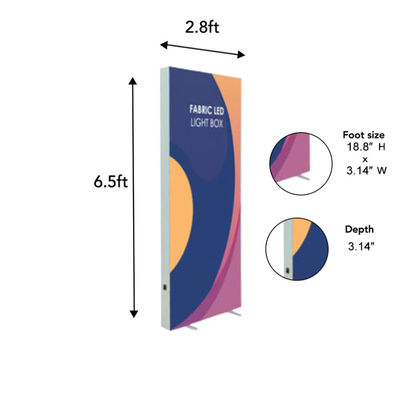 กรอบอะลูมิเนียม LED Seg Fabric Lightbox กล่องไฟไร้กรอบ Frameless น้ำหนักเบา