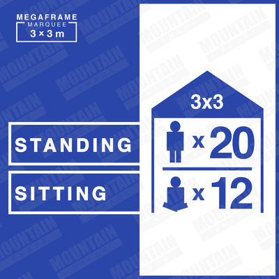 2.5x2.5 10X10 เต็นท์กระโจมกลางแจ้ง