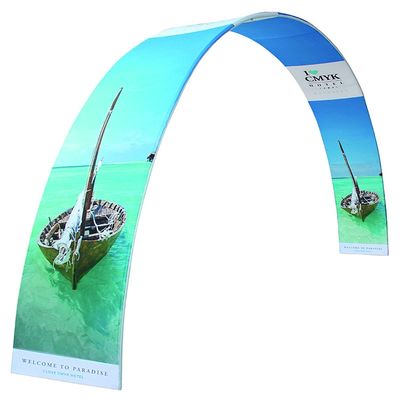230gsm Square Arch Display Stand Expo การแสดงฉากหลังงานแสดงสินค้า CMYK